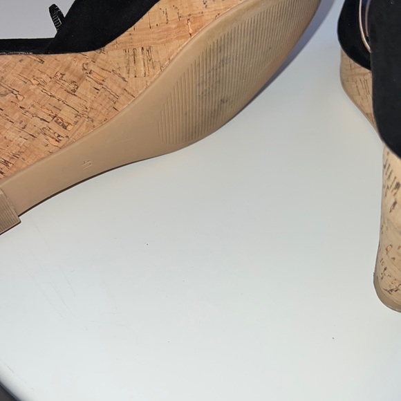 H&M Black Suede Wedge Shoes size 9.5 - Picture 5 of 6